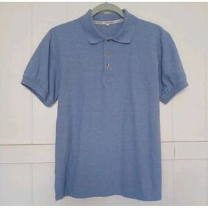 Peter Elliott Shirt Knit Mesh Polo Golf Men's Small Short Sleeve Cotton Sky Blue